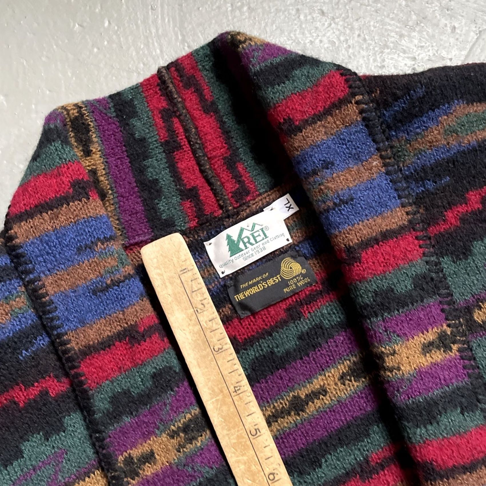 Vintage NWOT Vintage REI Southwestern Wool Aztec Cardigan Sweater Womens XL Pre-Owned Size XL / US 12-14 / IT 48-50 - 4 Thumbnail
