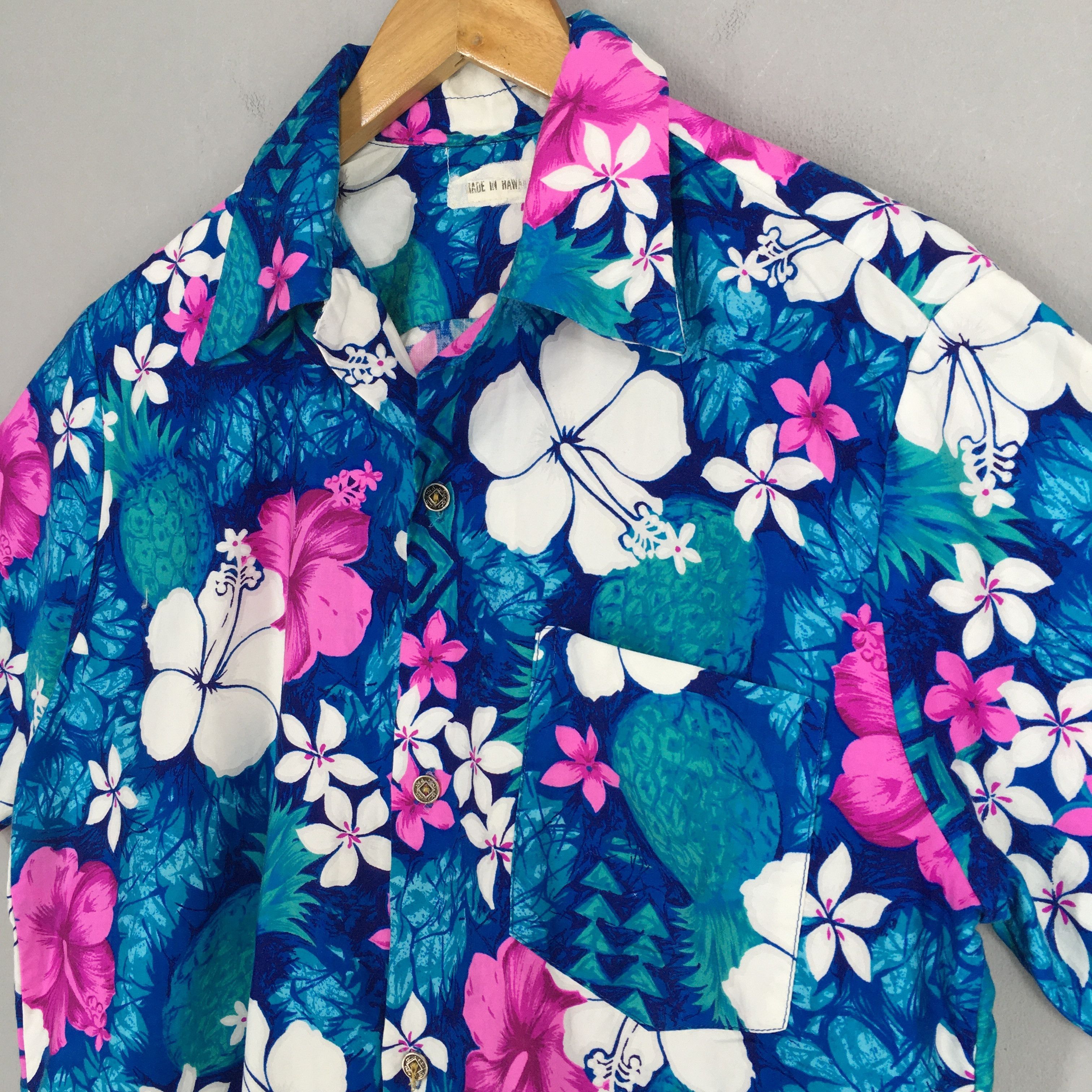 Life's a Beach Vintage Hawaii Beach Floral Blue Soft Shirt Medium Size US M / EU 48-50 / 2 - 3 Thumbnail