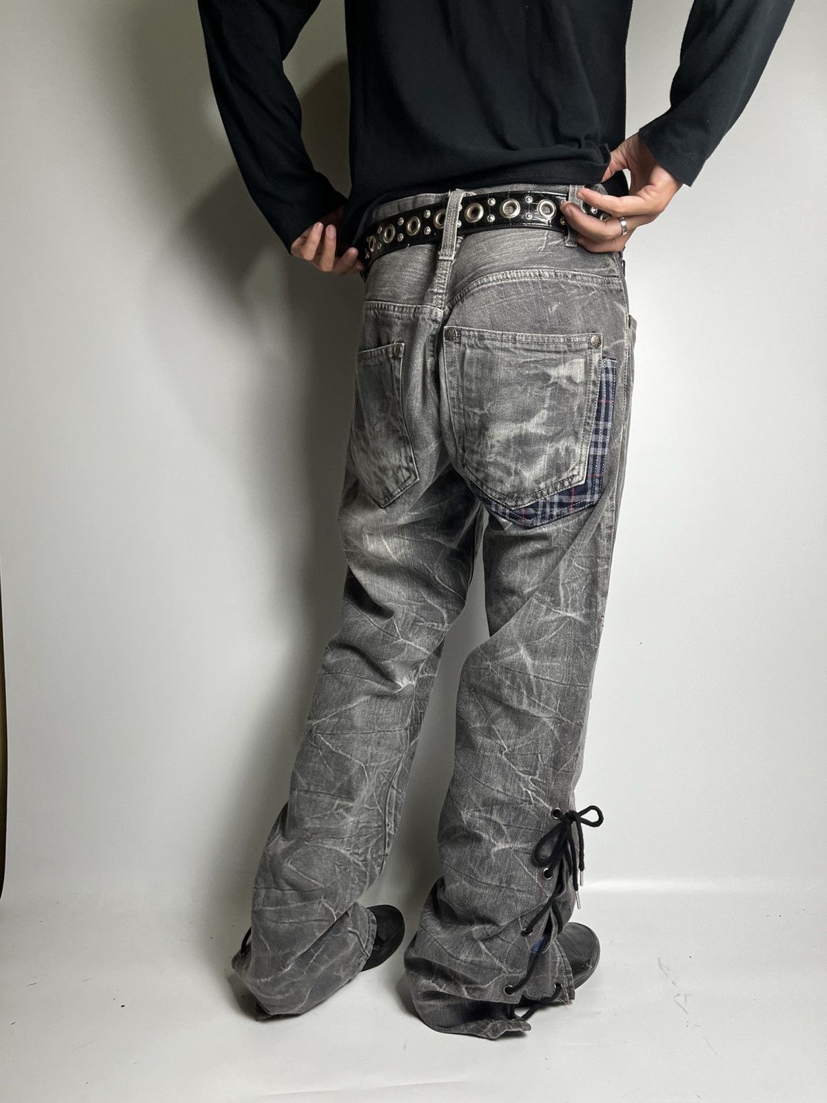 If Six Was Nine Lace up jackserika pant vkei style japanese brand Size US 34 / EU 50 - 2 Thumbnail
