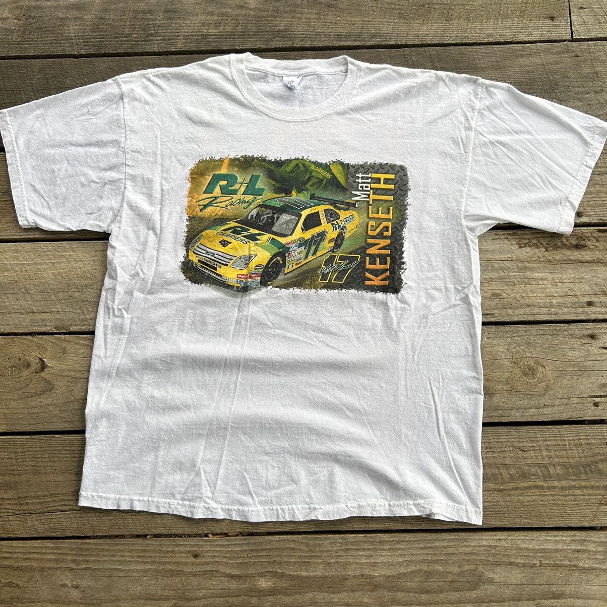 NASCAR Vintage Y2K NASCAR Matt Kenseth Racing Graphic T Shirt Size US XL / EU 56 / 4 - 2 Thumbnail