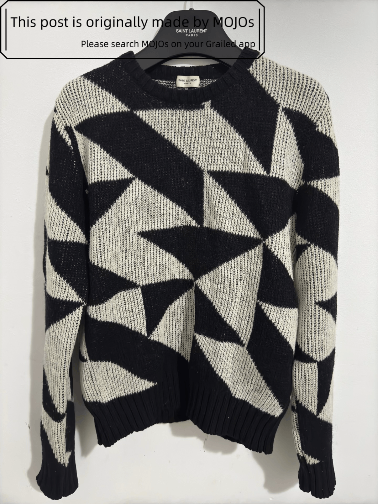 Saint Laurent Paris Sz M Saint Laurent Paris 15AW Triangle Knitwear mojos436 Size US M / EU 48-50 / 2 - 1 Thumbnail