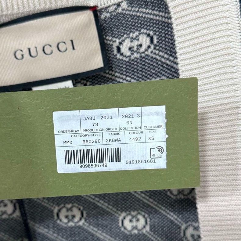 Gucci Gucci Double g jacquart full-print cardigan 2506-Nextarrow Size XS / US 0-2 / IT 36-38 - 7 Thumbnail