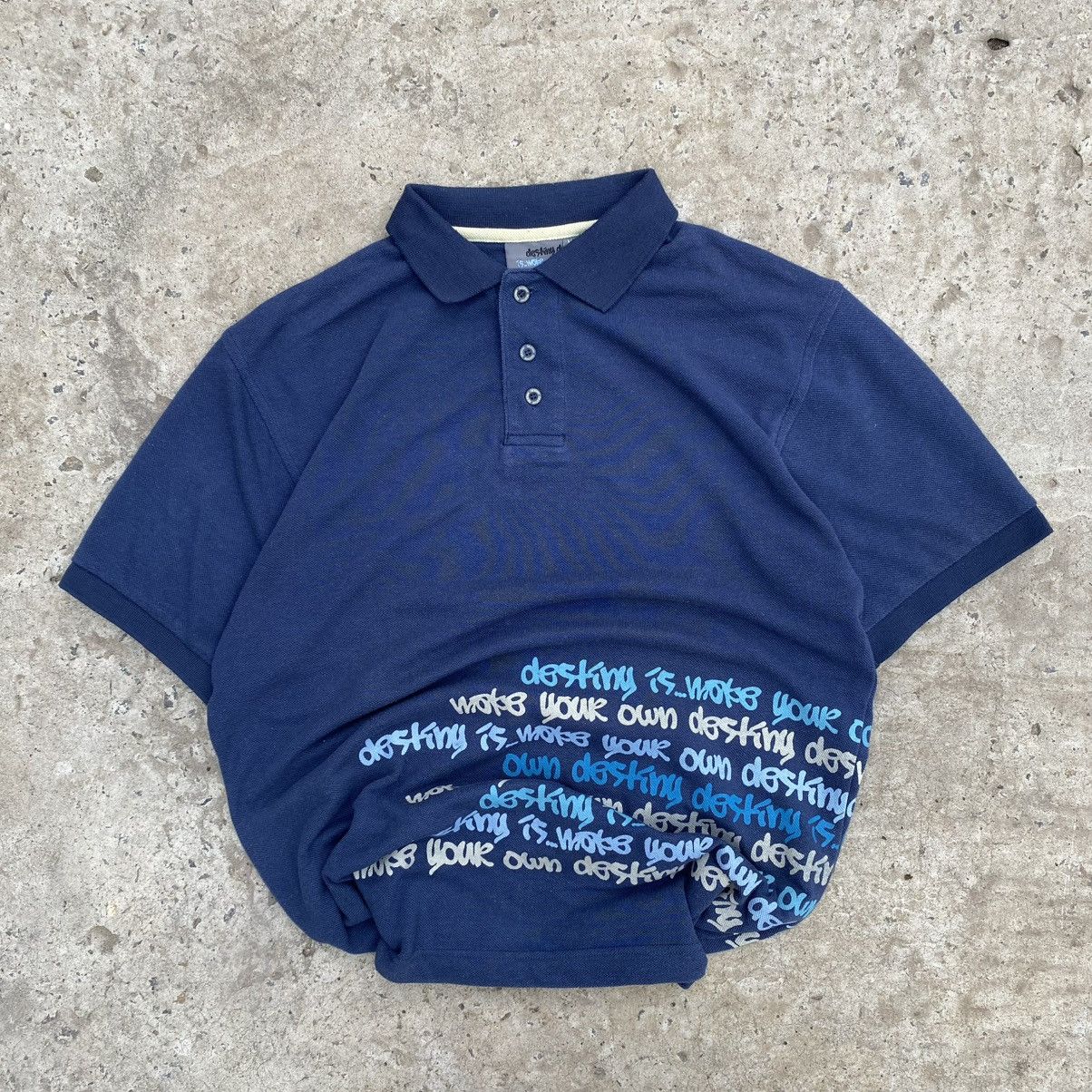 Vintage Destiny Polo Grunge Rap Avant-garde Size M 00s USA