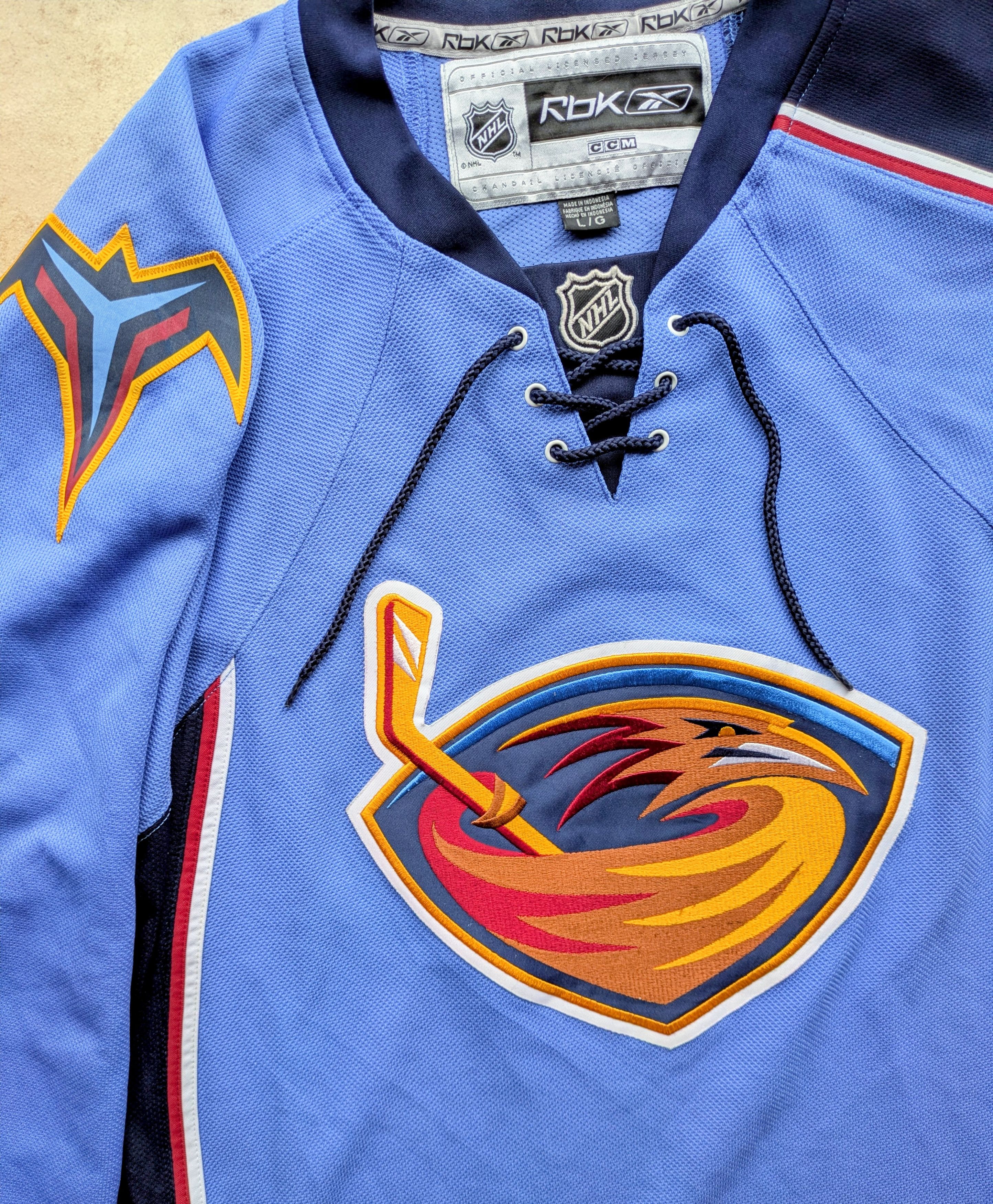 NHL Atlanta Thrashers 2000s Rbk Premier jersey blue NHL vintage Size US L / EU 52-54 / 3 - 2 Thumbnail