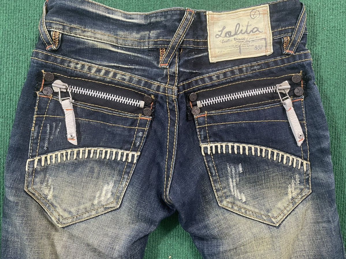 Japanese Brand Distressed Lolita Japanese Jeans Flair Cut Size US 30 / EU 46 - 4 Thumbnail