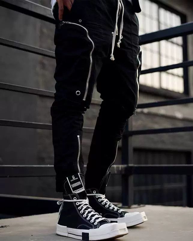 rick owens bauhaus cargo tapered pants