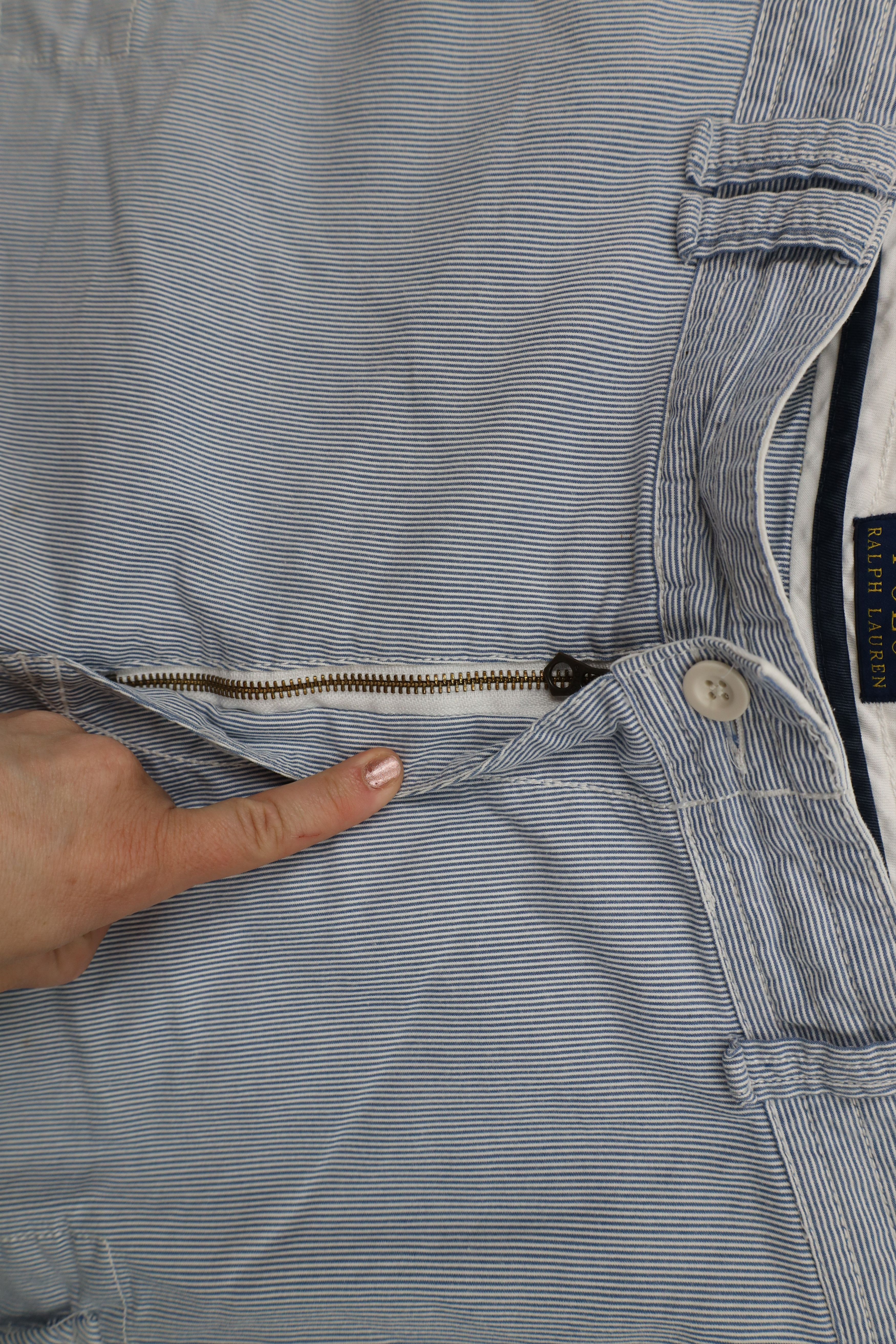Ralph Lauren × Vintage Vintage Ralph Lauren Striped Heavyweight Cargo Shorts Size US 42 / EU 58 - 6 Thumbnail