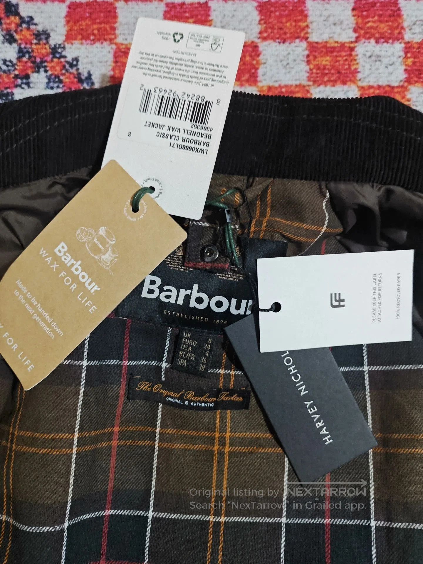Barbour Barbour Beadnell Women's Waxed Jacket. Size XS / US 0-2 / IT 36-38 - 4 Thumbnail