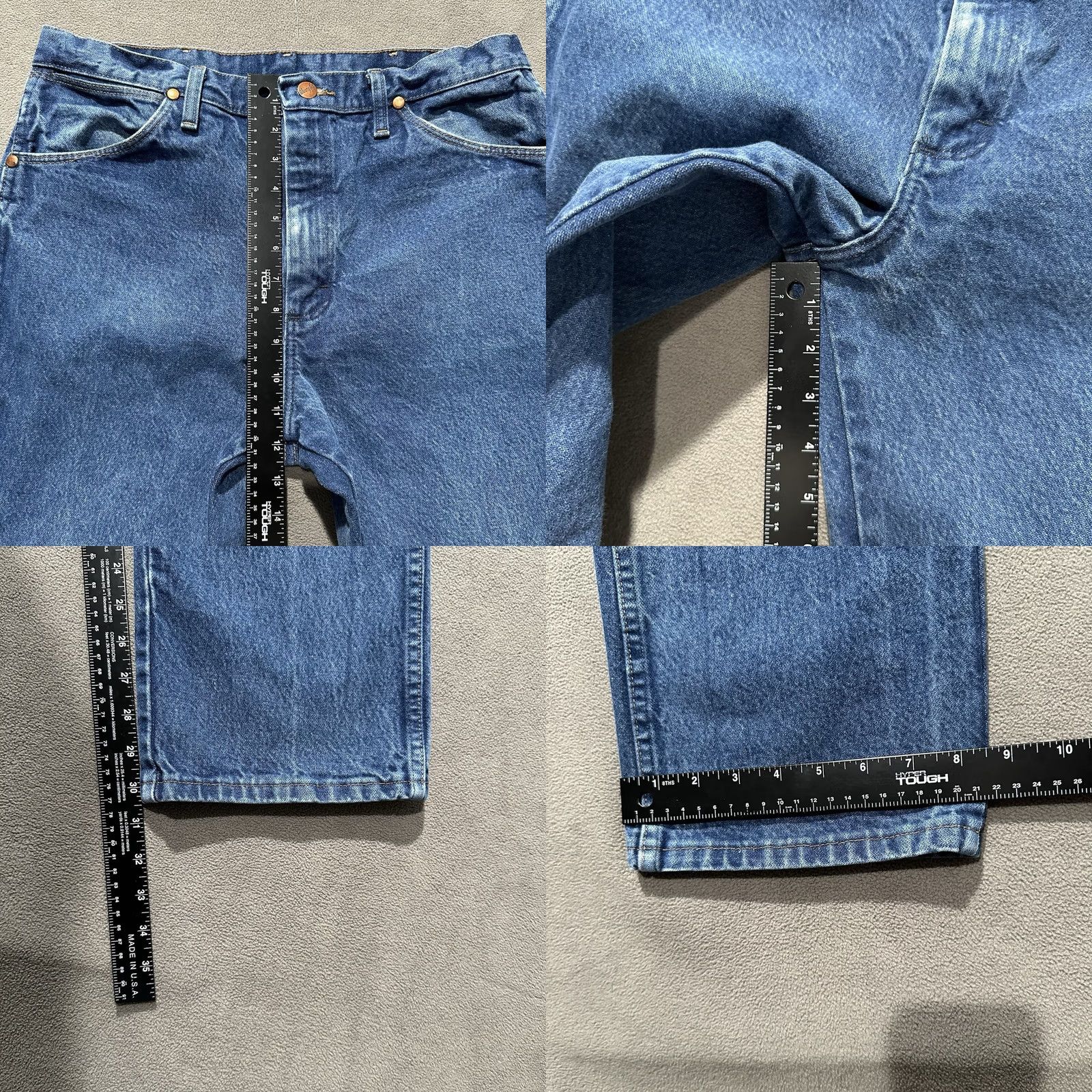 Wrangler VINTAGE Wrangler Jeans Men 33 Waist 30.5 Inseam Blue Denim Cowboy Cut Western 936PWD Size US 30 / EU 46 - 9 Thumbnail