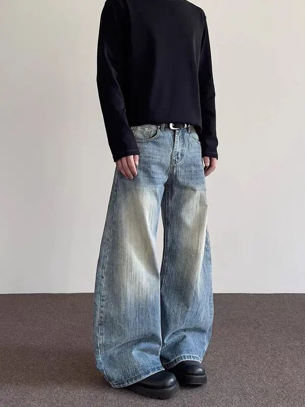 Vintage VIBE Vintage curved knife washed baggy banana shaped jeans Size US 30 / EU 46 - 6 Thumbnail