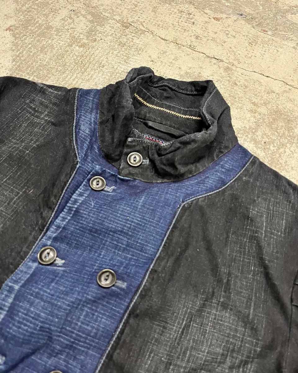 Marithe + Francois Girbaud 1990s Marithé + François Girbaud Navy Denim Colour-Block Denim Jacket Size XS / US 0-2 / IT 36-38 - 5 Thumbnail