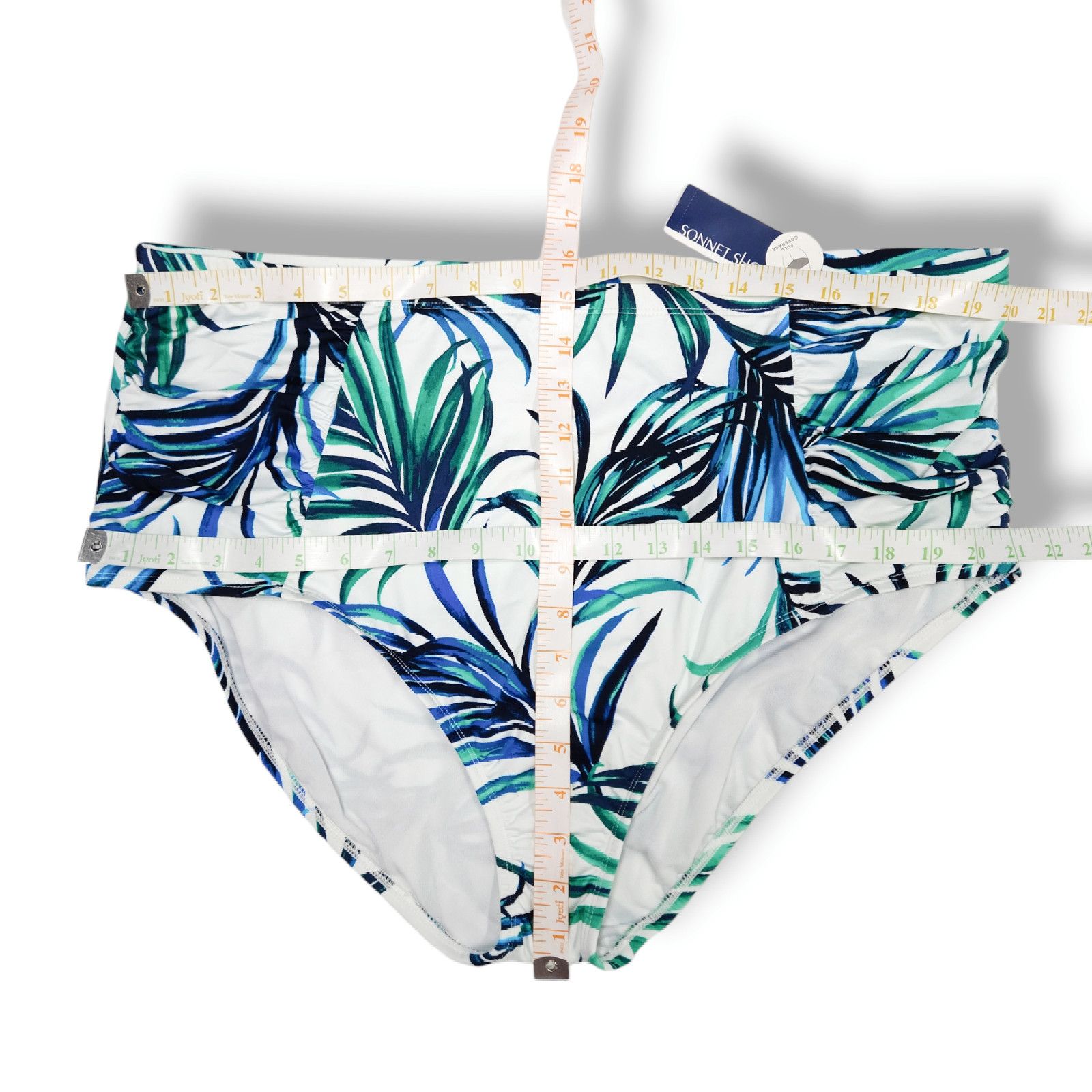 Other NWT Sonnet Shores Swimwear Bikini Size 22W Blue Leaf Size ONE SIZE - 6 Thumbnail
