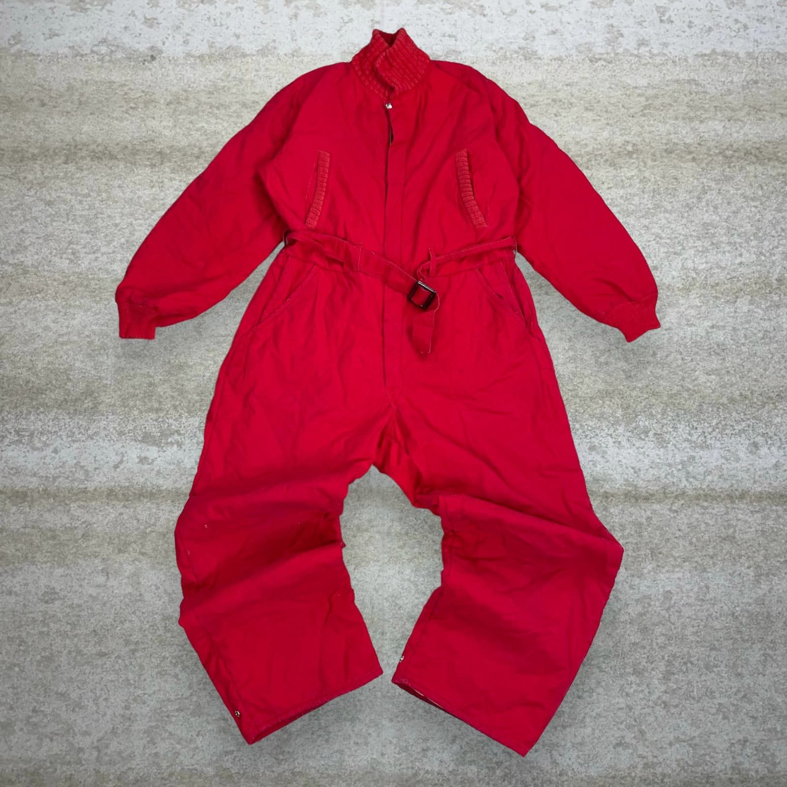 image of True Vintage Coveralls Crimson Red Snow Suit Insulated 70S, Men's (Size 40)