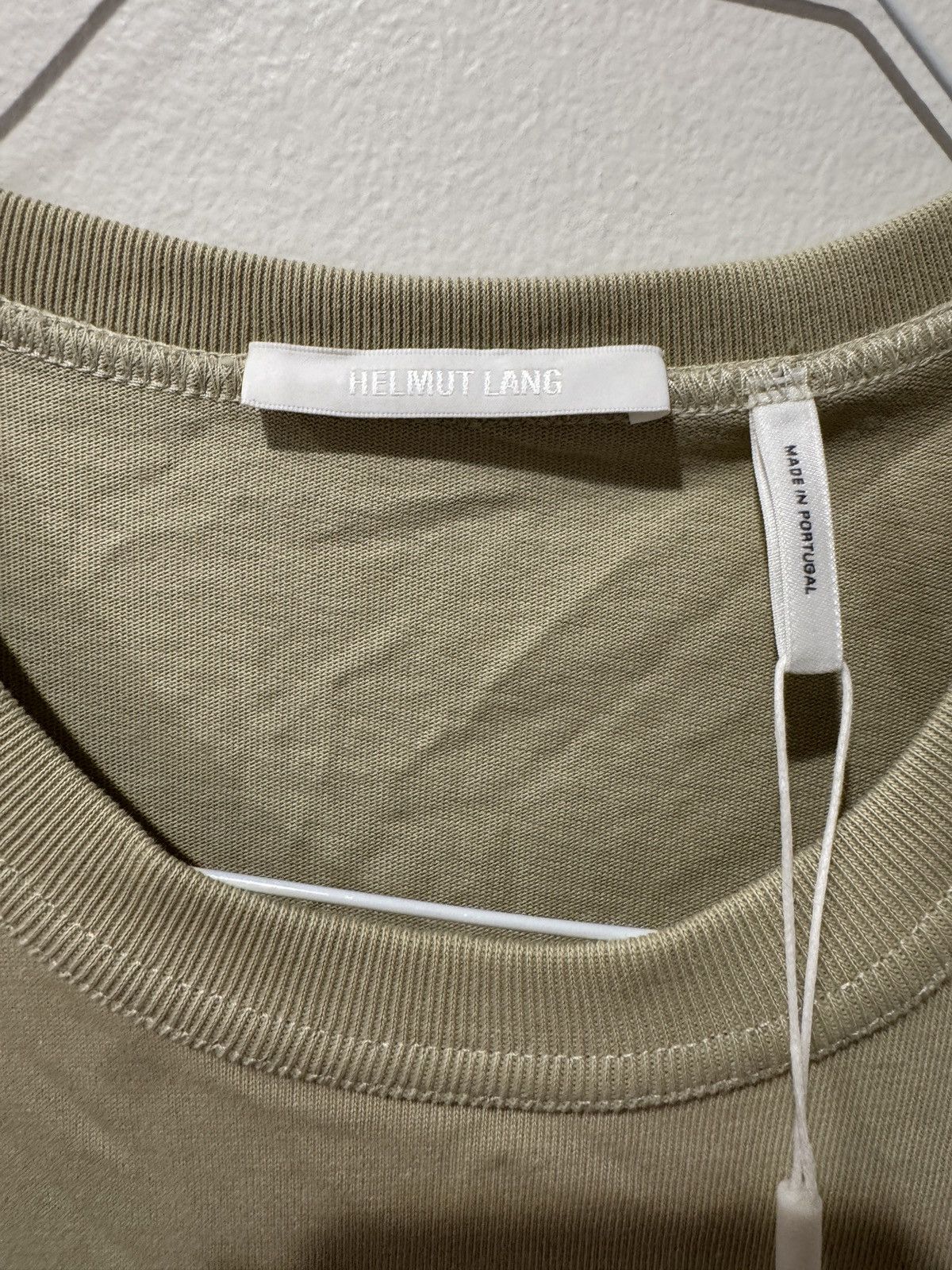 Helmut Lang HELMUT LANG Logo Print T-Shirt - Beige Size US M / EU 48-50 / 2 - 3 Thumbnail