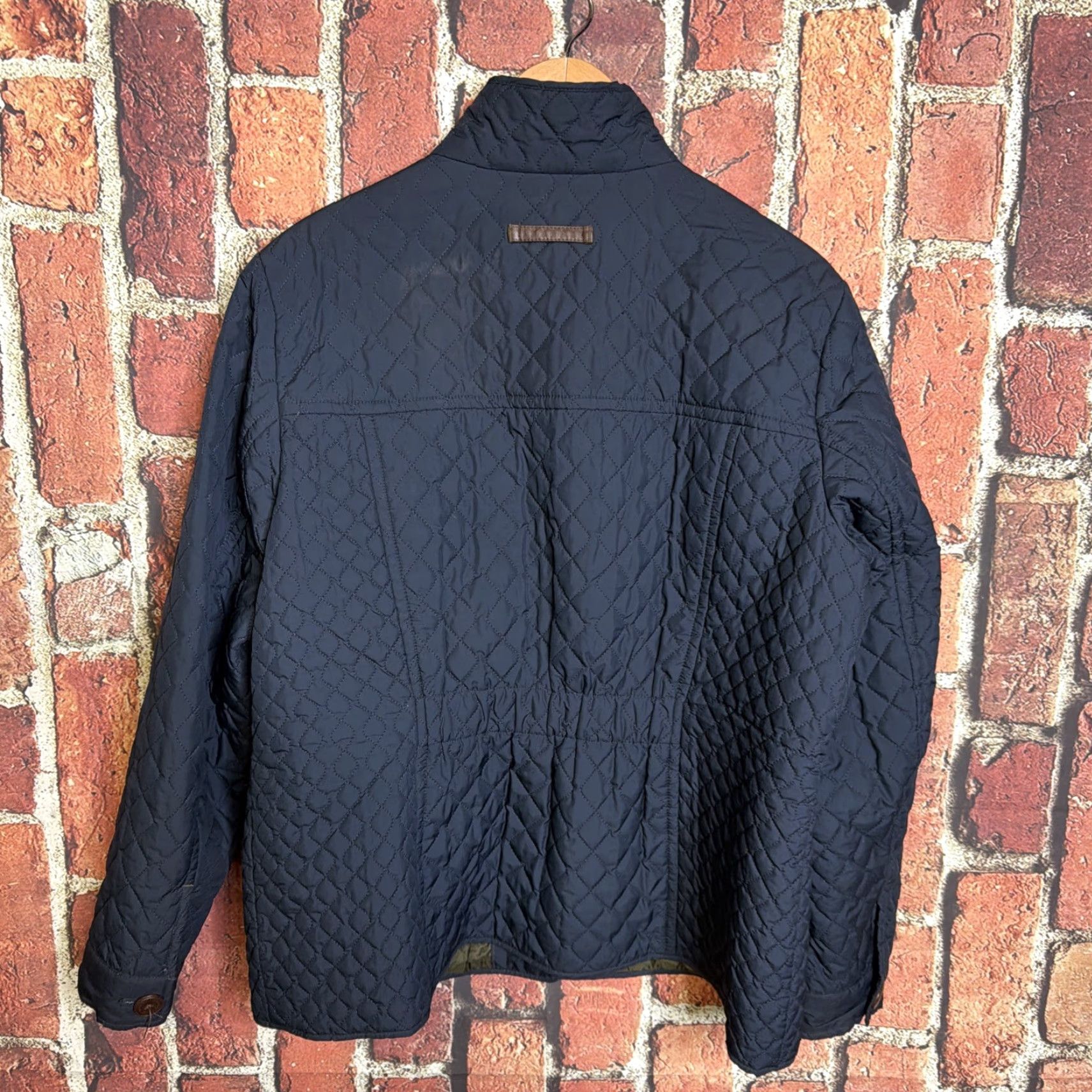 Lands' End Lands' End Coat Womens XL 18 Deep Blue Quilted Prima Loft Lightweight Zip Jacket Short Casual Outdoor Quilted Full Zip Pockets - Fall Winter Spring Size XL / US 12-14 / IT 48-50 - 3 Thumbnail