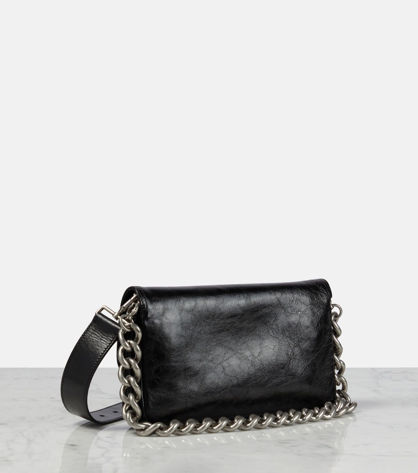 Balenciaga o1srvl11e1025 Size: OS / BB Soft Flap Bag Small in Black Size ONE SIZE - 4 Thumbnail