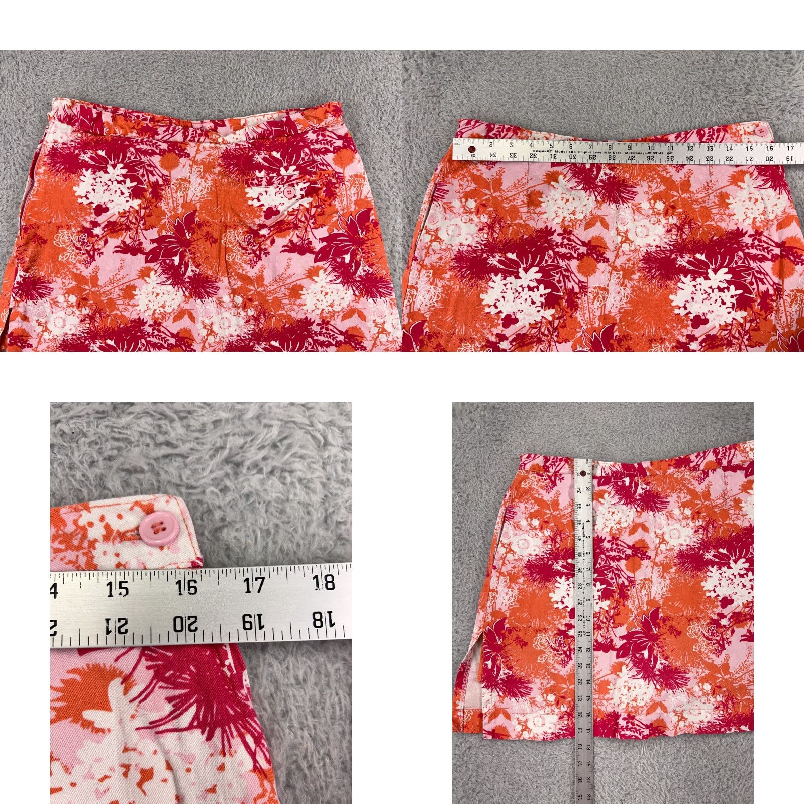 Vintage AW Golf Skirt Womens 12 Pink Floral Cotton AW Golf Womens Skirt Elastic Waistband Casual Short Mini 12 Pink Floral Sports Theme Womens Size 34" / US 12 / IT 48 - 8 Thumbnail