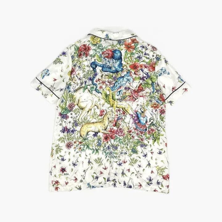 Dior Dior Floral Print Short Sleeve Shirt 0079-2507 Size S / US 4 / IT 40 - 3 Thumbnail