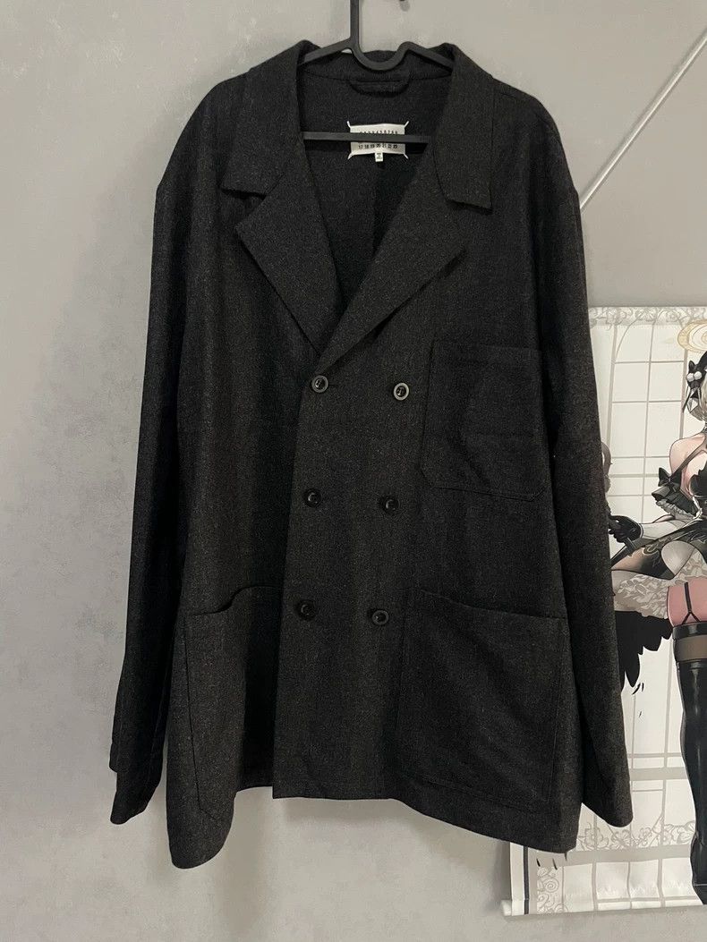 Maison Margiela Maison Margiela Double-breasted wool coat Size US L / EU 52-54 / 3 - 1 Thumbnail