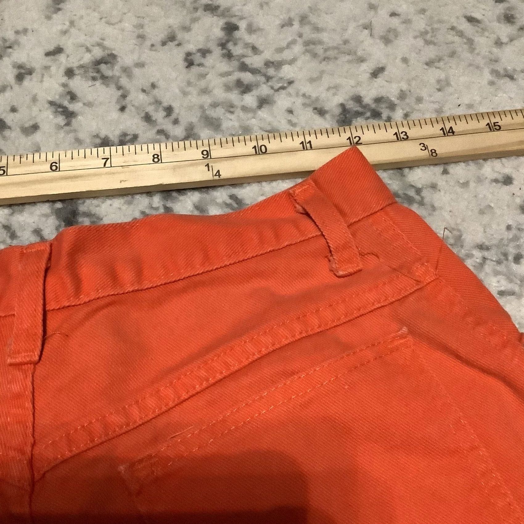 Vintage VINTAGE Unbranded Mom Shorts High Waist Orange Denim 100% Cotton Women's 12 USA 90s Size 34" / US 12 / IT 48 - 6 Thumbnail