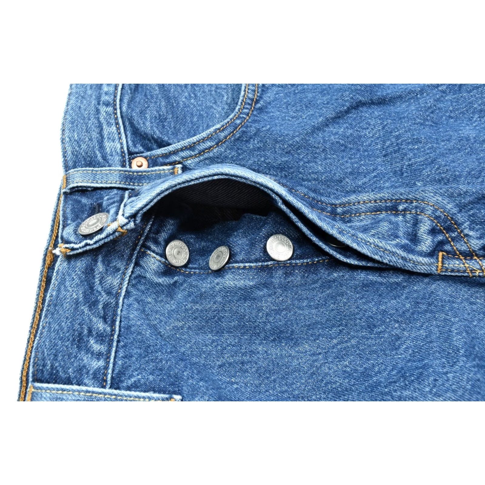 Levi's Levis 501 Jeans Womens 32 Blue Button-Fly Skinny Fit Denim High-Rise Size 24" / US 00 / IT 34 - 5 Thumbnail