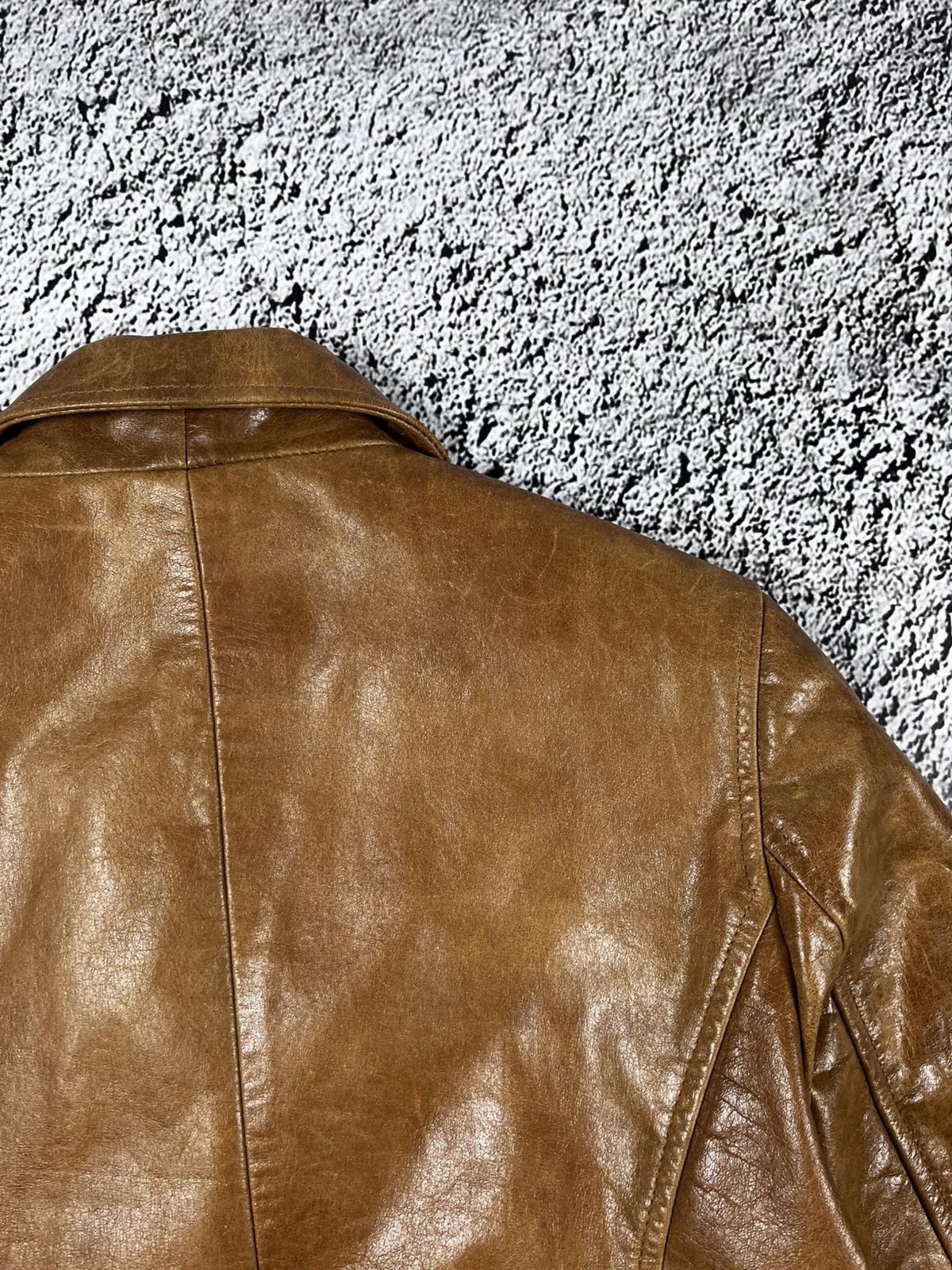 Leather Vintage Y2K Leather jacket avant garde aviator coat XL Size XL / US 12-14 / IT 48-50 - 8 Thumbnail