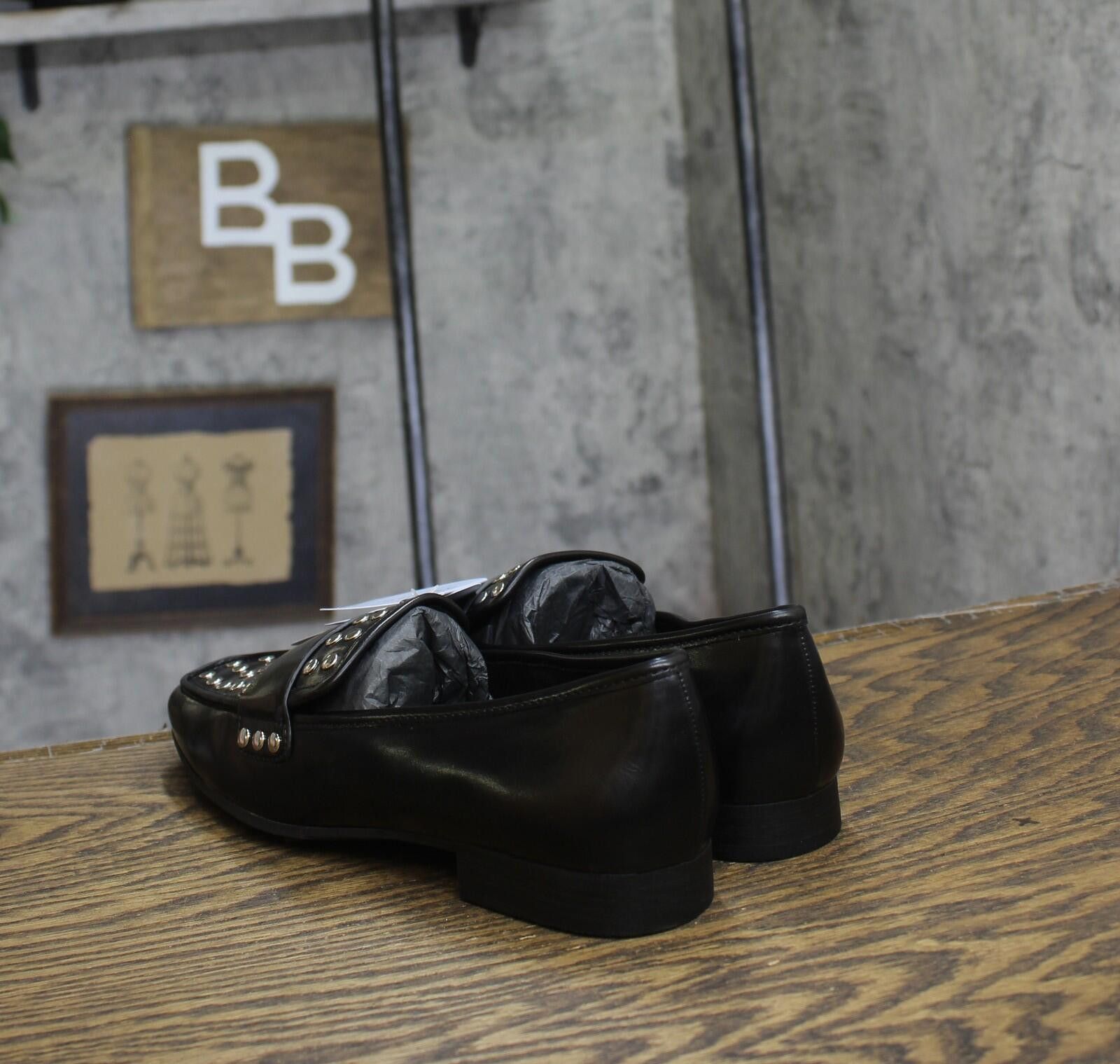 Other Aerosoles Tailored Loafer Faux Leather Black / Silver 8m Size US 8 / IT 38 - 2 Thumbnail