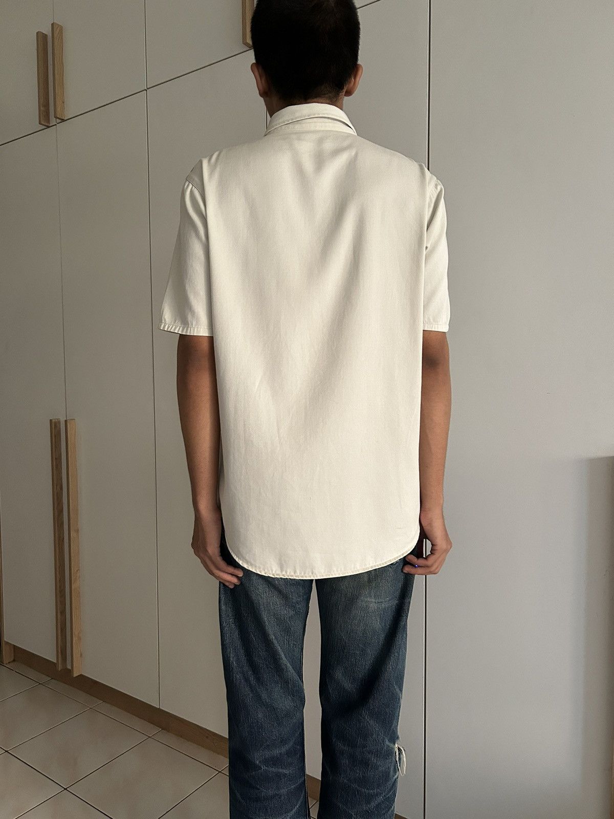 Helmut Lang Ss96 archive contrast colorblock cotton canvas workshirt Size US L / EU 52-54 / 3 - 16 Thumbnail