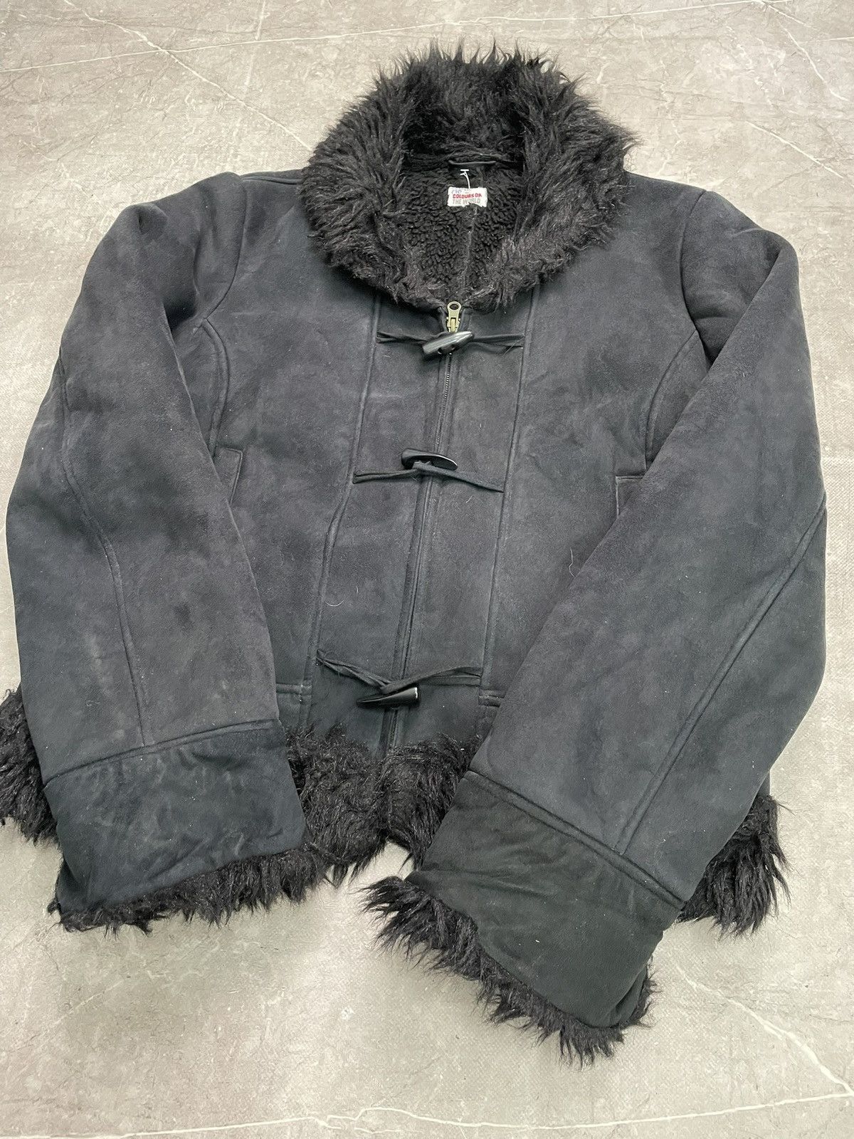 Le Grande Bleu (L.G.B.) Fur suede jacket hype avant garde y2k rick owens Jacket Y2K Size US S / EU 44-46 / 1 - 7 Thumbnail