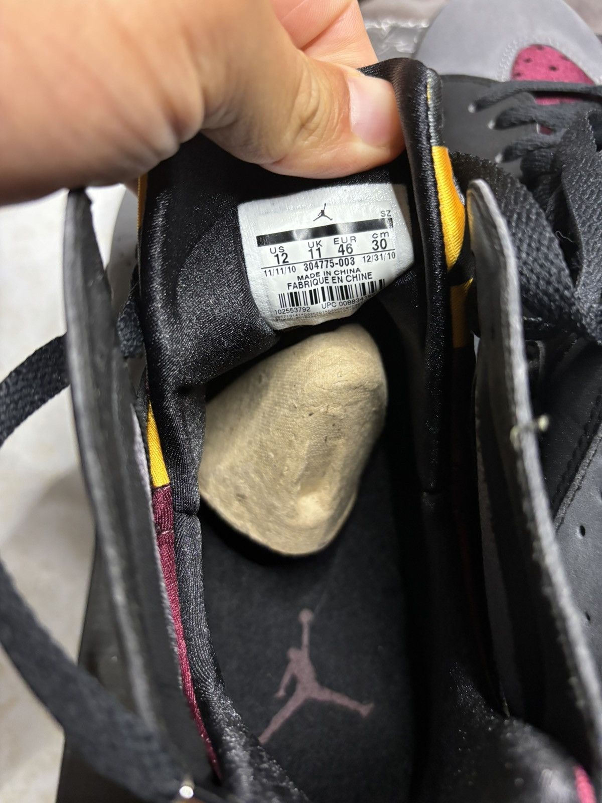 Jordan Brand Air Jordan 7 Retro 2011 Bordeaux 2011 Size US 12 / EU 45 - 6 Thumbnail