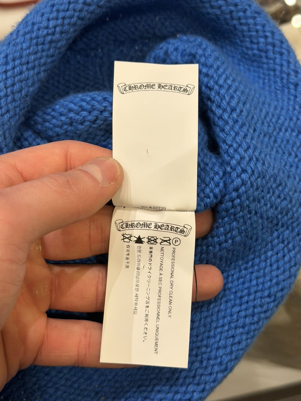 Chrome Hearts Chrome Hearts Oversized Cashmere Beanie - Blue Size ONE SIZE - 9 Thumbnail