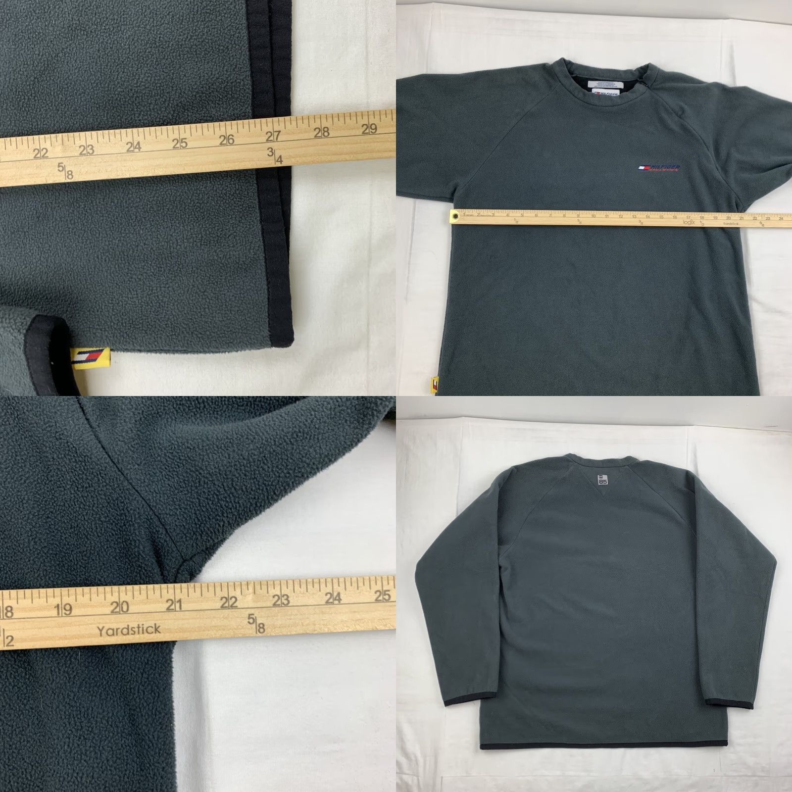 Tommy Hilfiger Vintage Tommy Hilfiger Athletics Fleece Pullover Jacket Adult Large Gray Zip 90s Size US L / EU 52-54 / 3 - 8 Thumbnail
