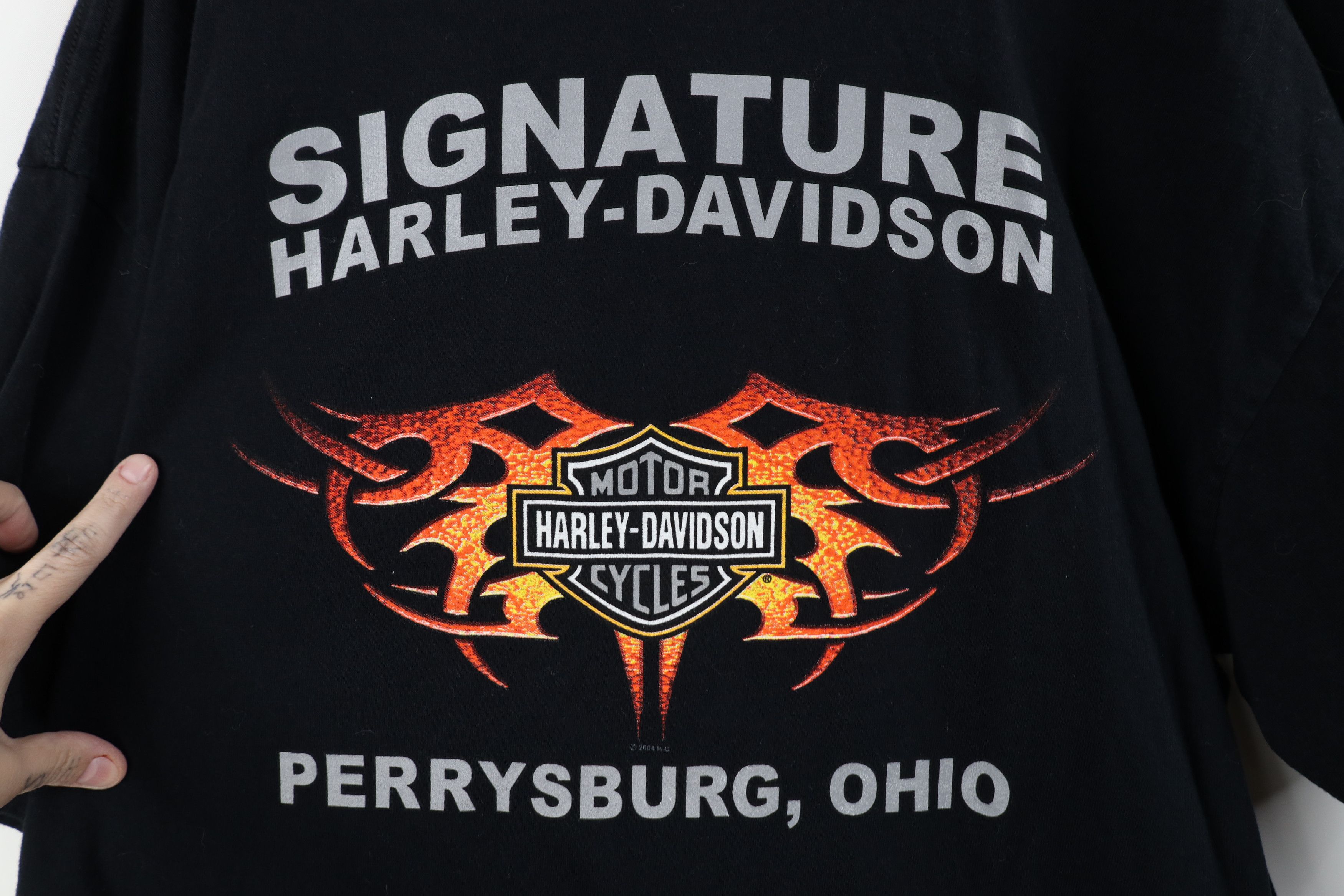 Harley Davidson Vintage Y2K 2004 Harley Davidson Eagle Wings T-Shirt USA Size US XL / EU 56 / 4 - 10 Thumbnail