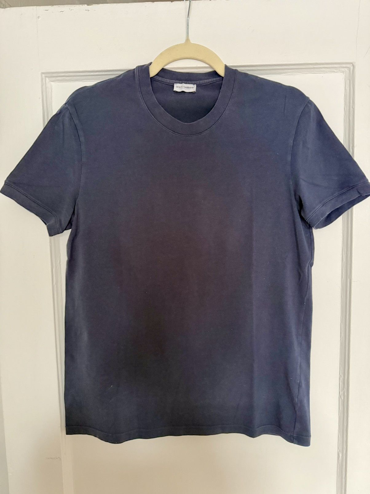 Dolce & Gabbana Dolce & Gabbana Men's Short Sleeve Navy T-Shirt XS Size US XS / EU 42 / 0 - 1 Thumbnail