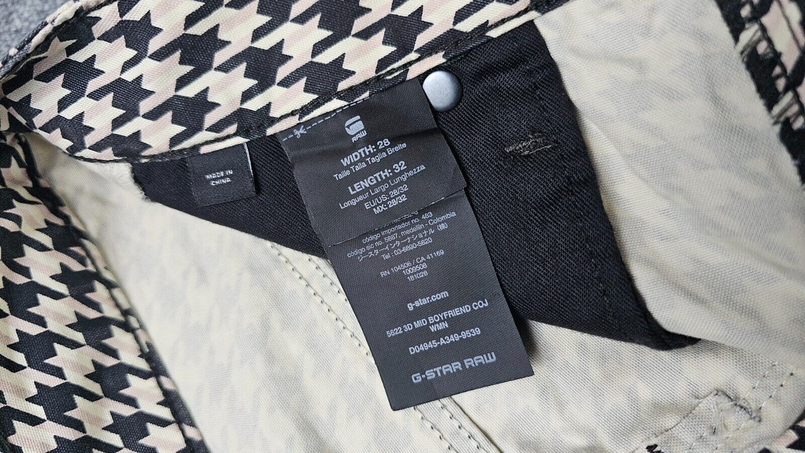 G-Star × Pharrell G-Star x Pharrell Elwood X52 Houndstooth 3D Jeans W28 Size 28" / US 6 / IT 42 - 9 Thumbnail