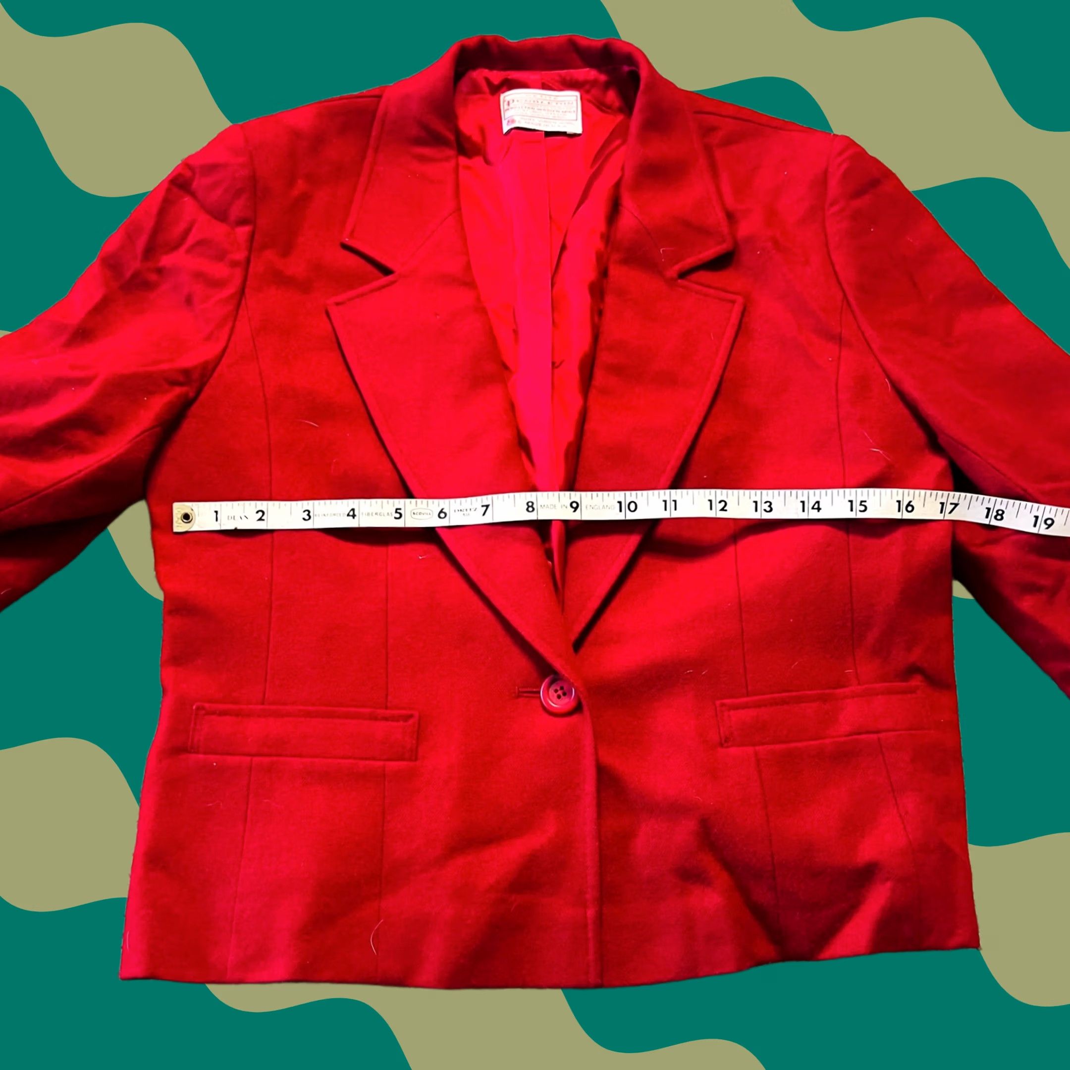 Pendleton VINTAGE Pendleton Red Cropped Blazer Womens Petite L Blouse Jacket - 90s Retro Womens Boys/Girls Size L / US 10 / IT 46 - 1 Thumbnail