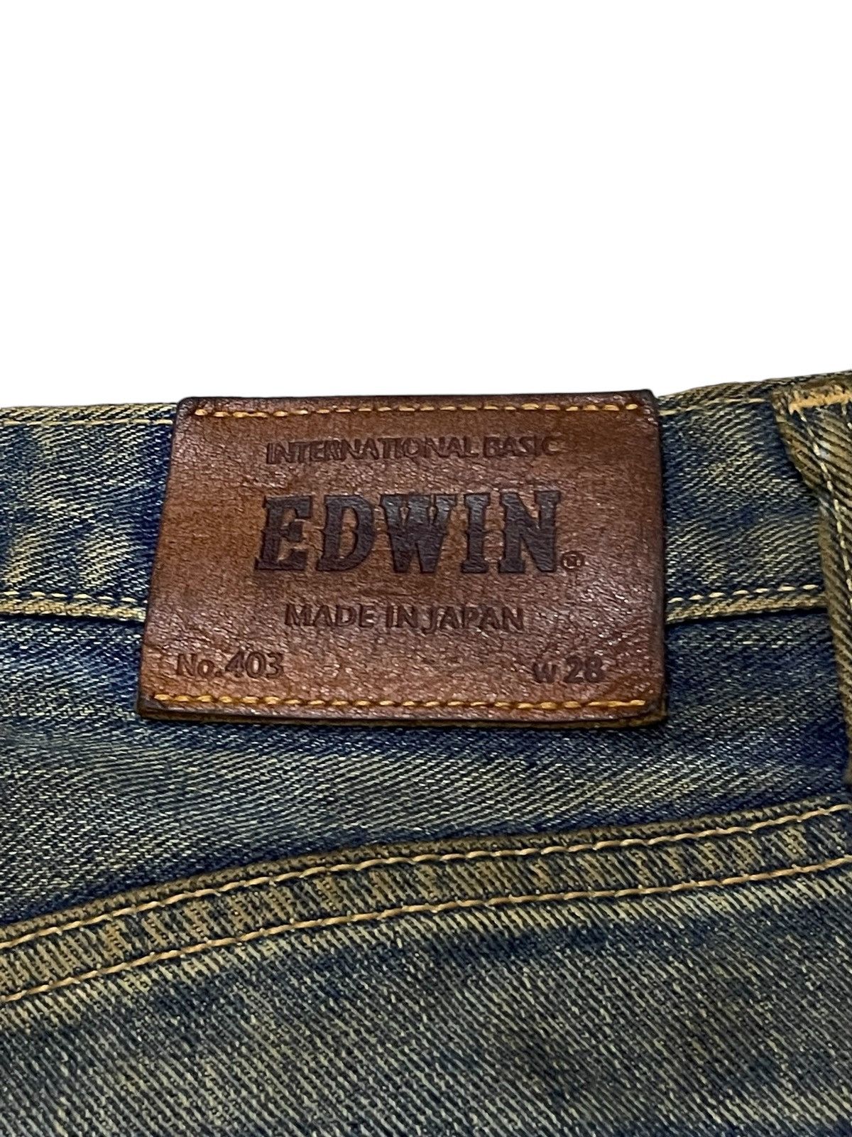 Edwin × GOSTAR DE FUGA × Hysteric Glamour Vintage Edwin 403 Mud Wash Distressed Straight Jeans Size US 29 - 14 Thumbnail