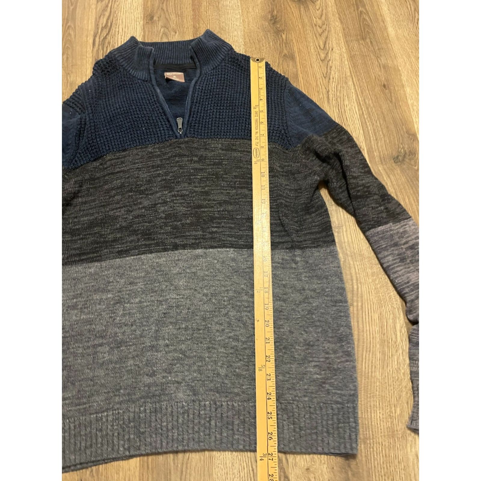 Greats Great Northwest Sweater Mens XL Gray Blue 1/4 Zip Pullover Long Sleeve Size US XL / EU 56 / 4 - 6 Thumbnail