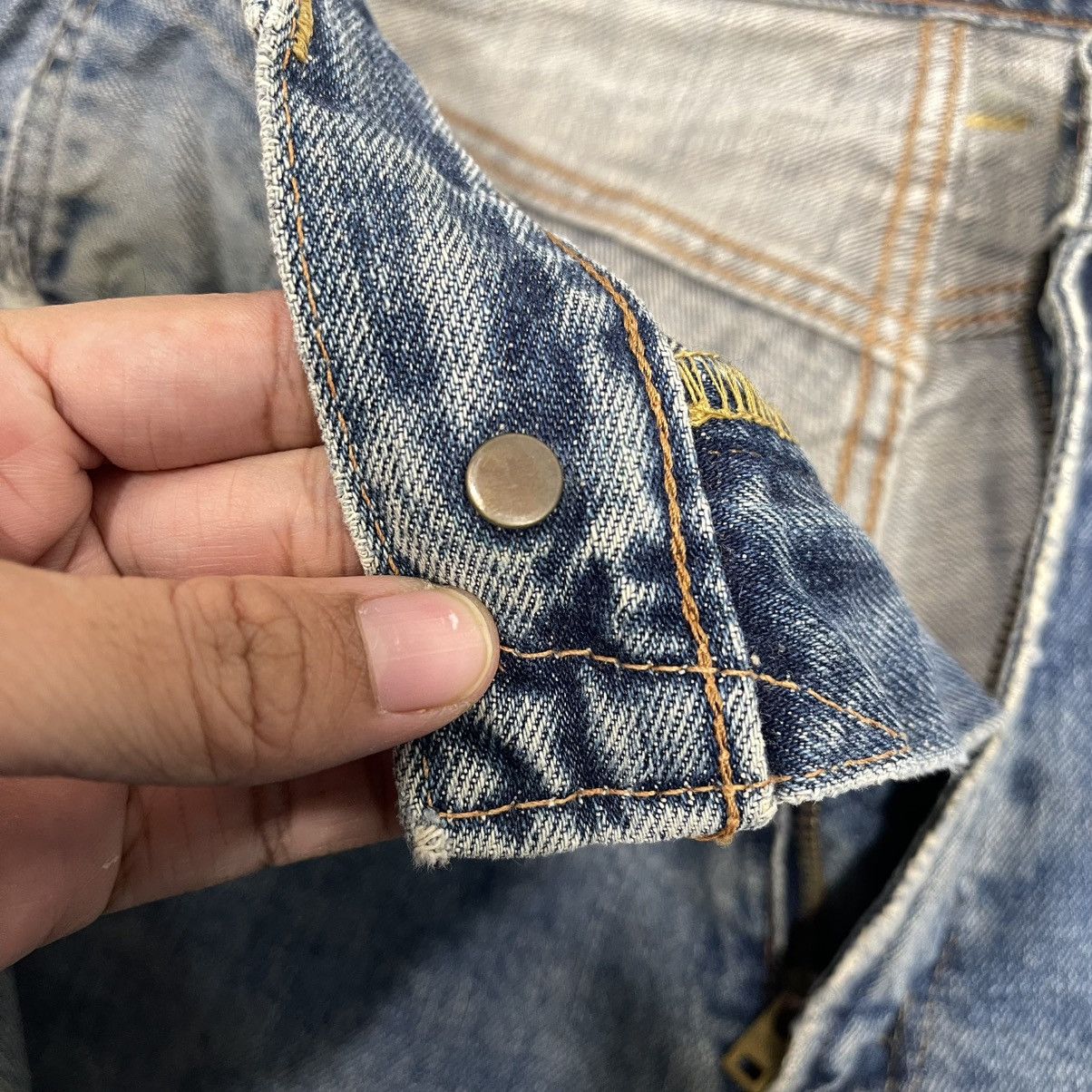 Japanese Brand Edwin 505 Faded Dirty / Faded Blue Selvedge Jeans W 30 Size US 30 / EU 46 - 18 Thumbnail