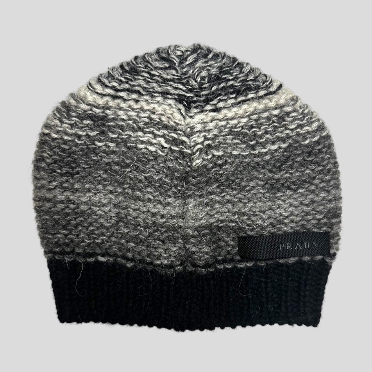 Prada Prada Sport 2007 Alpaca Wool Carbon Logo Beanie - OS Size ONE SIZE - 4 Thumbnail
