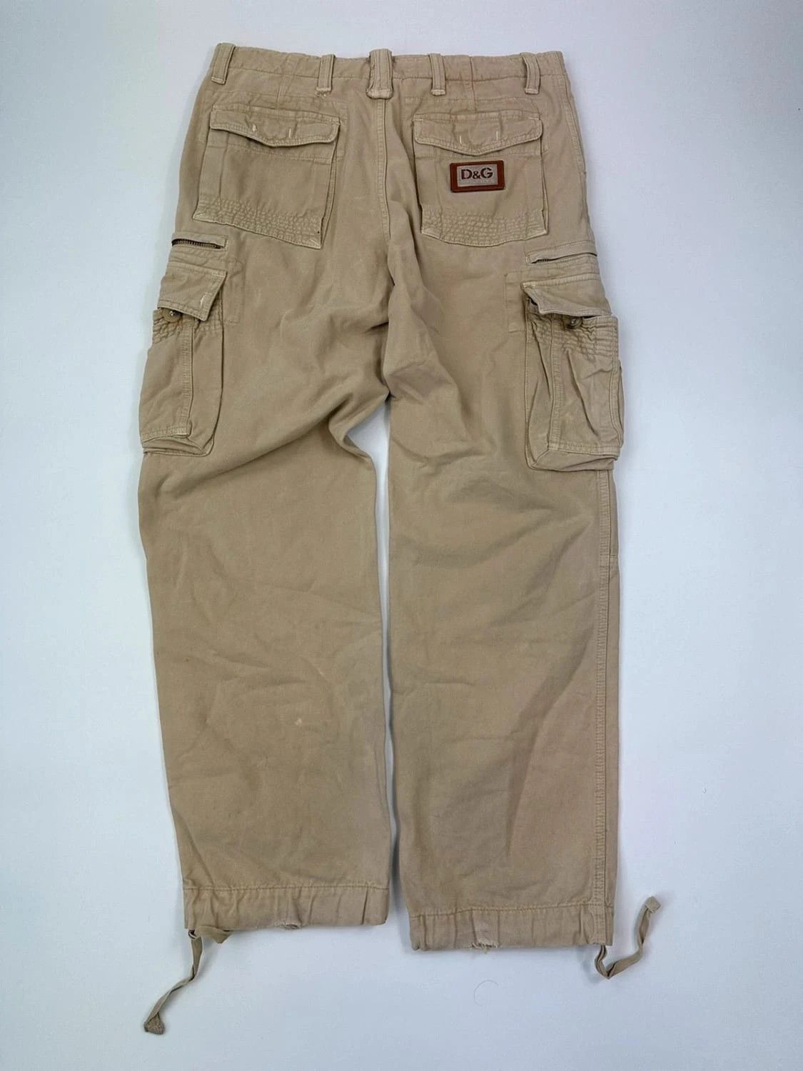 Dolce & Gabbana Dolce Gabbana SS2007 Beige Cargo Pants Plaque Baggy Size US 32 / EU 48 - 2 Thumbnail