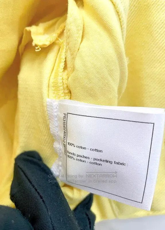 Chanel Chanel Spring Autumn Yellow Cotton Pants . Size 23" - 8 Thumbnail