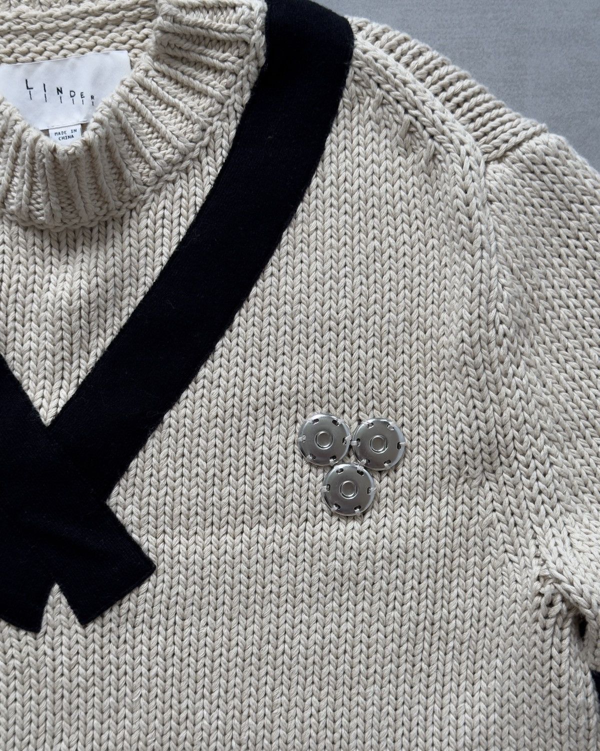 Linder Linder NYC Ivory Sweater Size US L / EU 52-54 / 3 - 4 Thumbnail