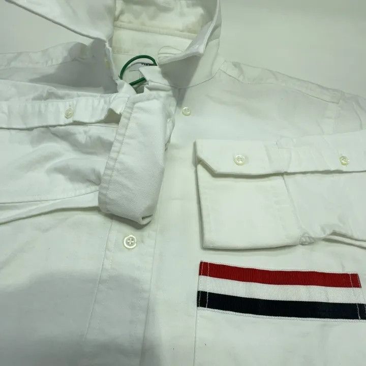 Thom Browne Thom Browne Striped Pocket Oxford Shirt for Men -2507 Size US S / EU 44-46 / 1 - 3 Thumbnail