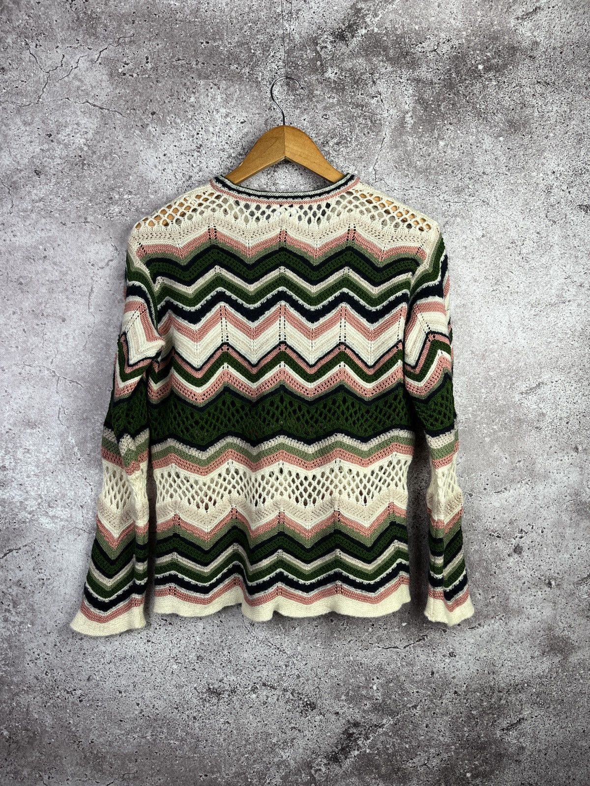 Missoni RRP 770$ Wool-Blend Crochet Crewneck Sweater Size M / US 6-8 / IT 42-44 - 3 Thumbnail
