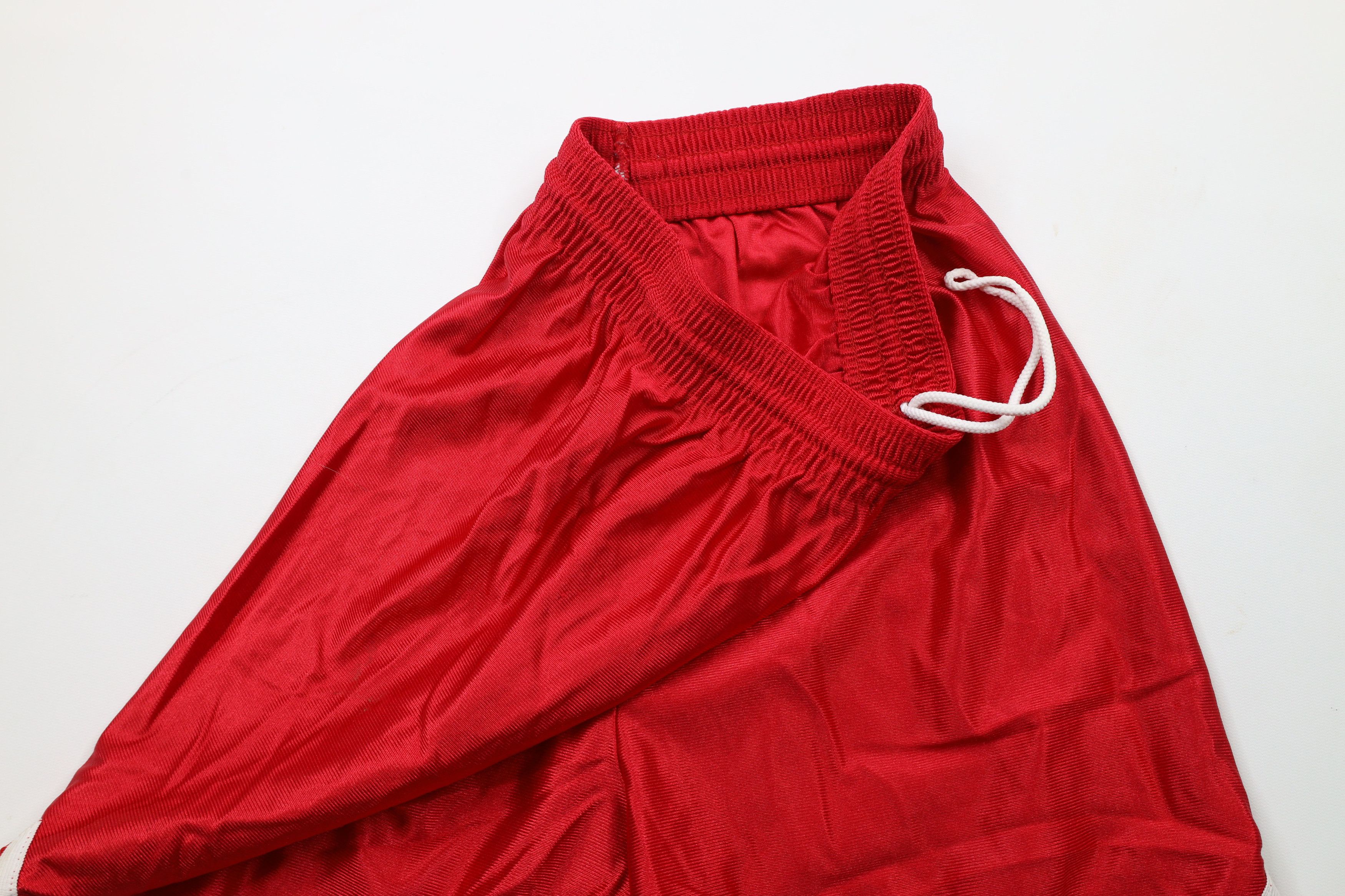 Vintage Vintage 90s Streetwear Silky Nylon Basketball Shorts Red Size US 30 / EU 46 - 5 Thumbnail