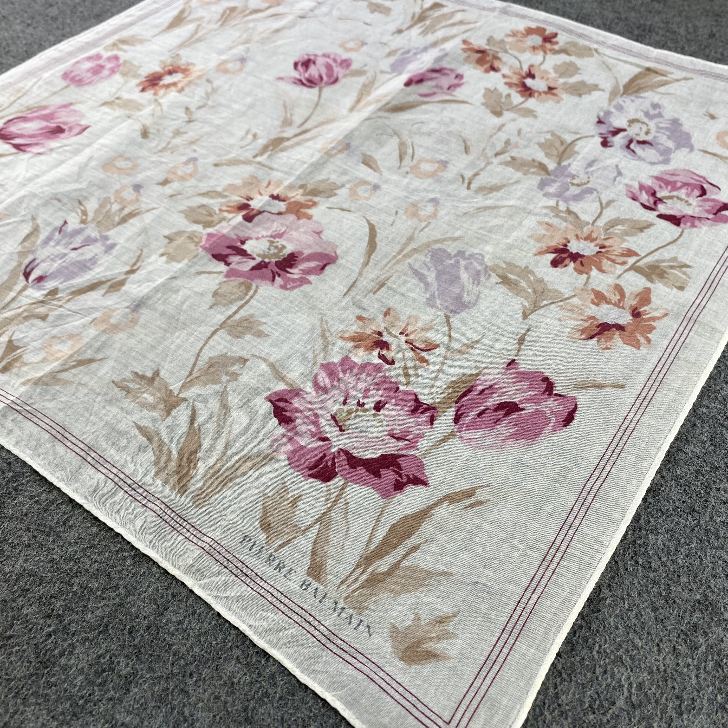 Pierre Balmain × Vintage Pierre Balmain Handkerchief/Neckerchief/Bandana HC901 Size ONE SIZE - 2 Thumbnail