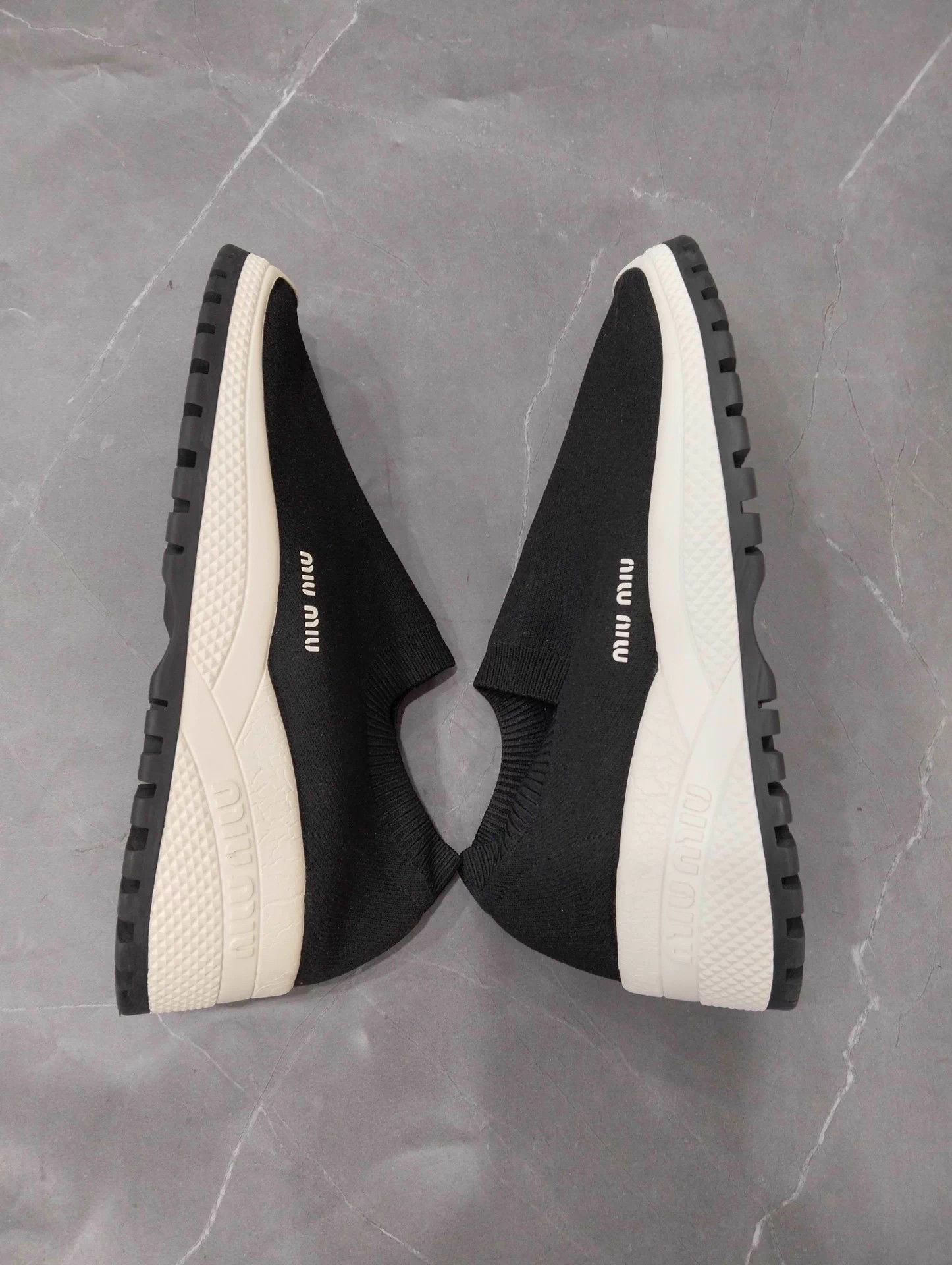 Miu Miu MIU MIU Black Woven Slip-On Sneaker 36 Size US 5.5 / IT 35.5 - 3 Thumbnail