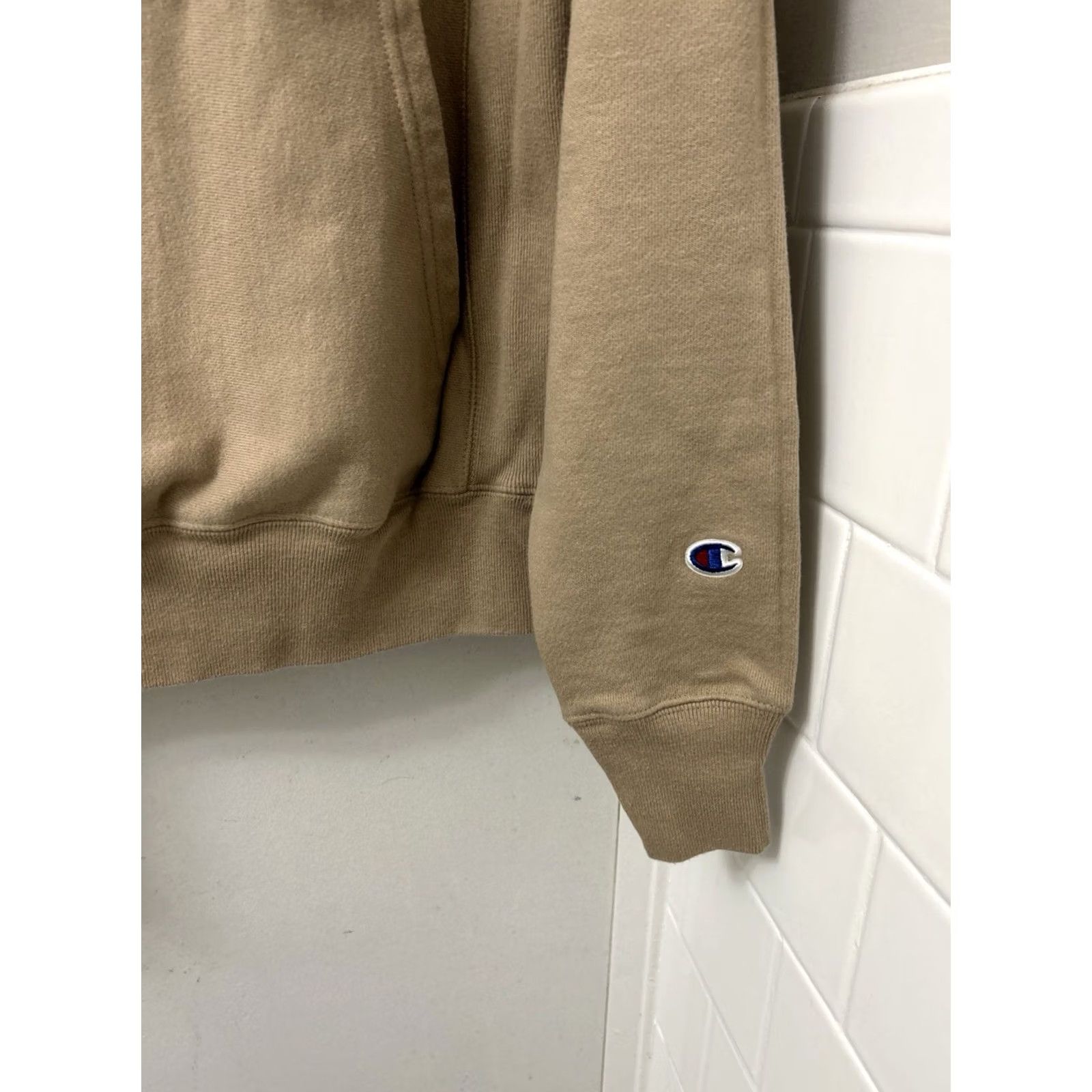 Champion Champion Reverse Weave Hoodie Mens Small Tan Brown Pullover Sweatshirt L/S Size US S / EU 44-46 / 1 - 4 Thumbnail