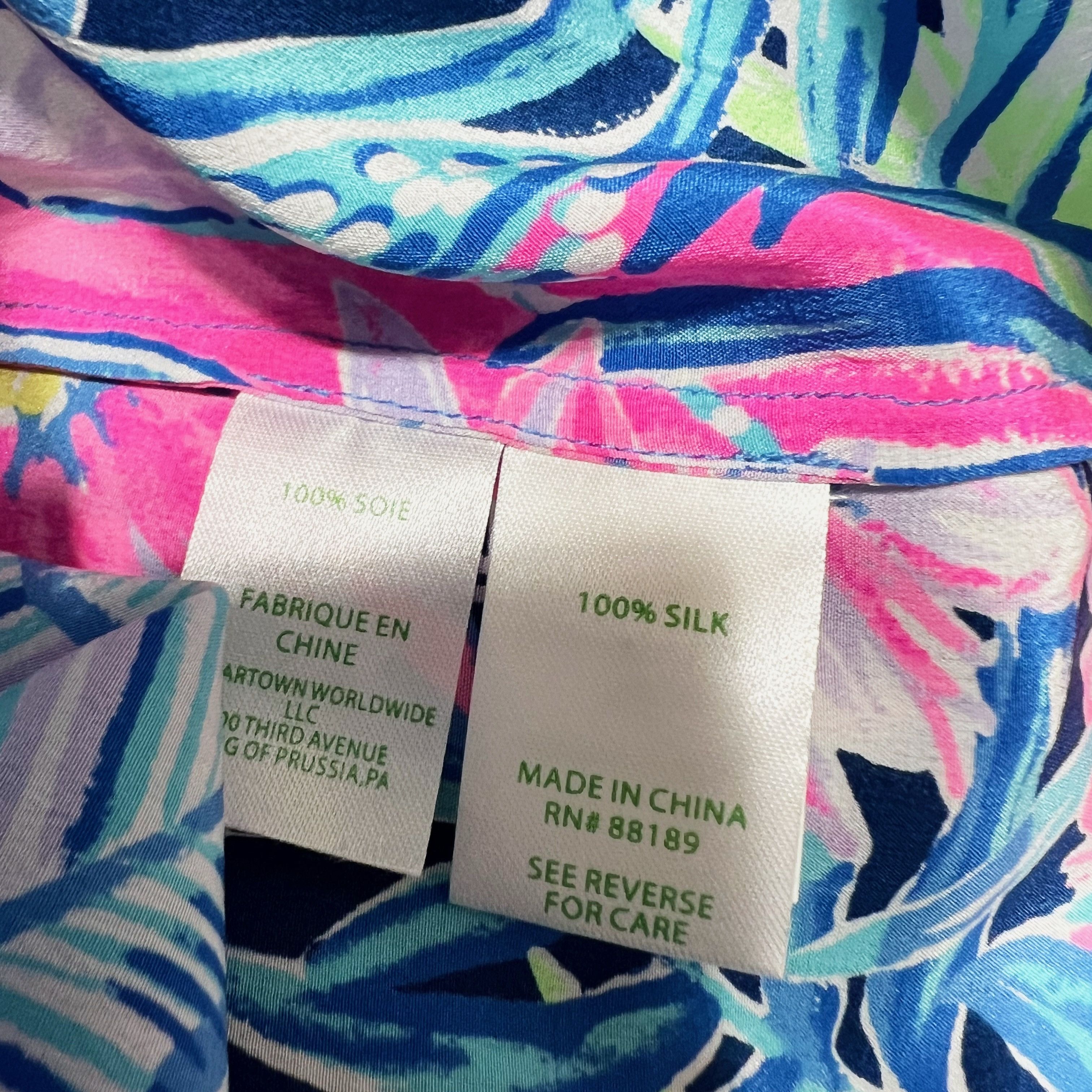 Lilly Pulitzer Lilly Pulitzer Women's Elsa Silk Chiffon Size XS / US 0-2 / IT 36-38 - 3 Thumbnail
